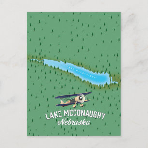 Sjön McConaughy Nebraska resaffisch Vykort