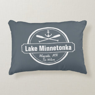 Sjön Minnetonka Minnesota ankrar townen och namn Prydnadskudde