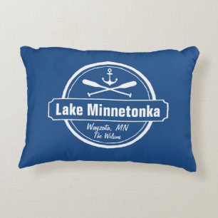 Sjön Minnetonka Minnesota ankrar townen och namn Prydnadskudde