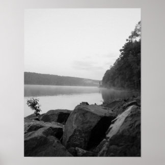 Sjön och dimman poster
