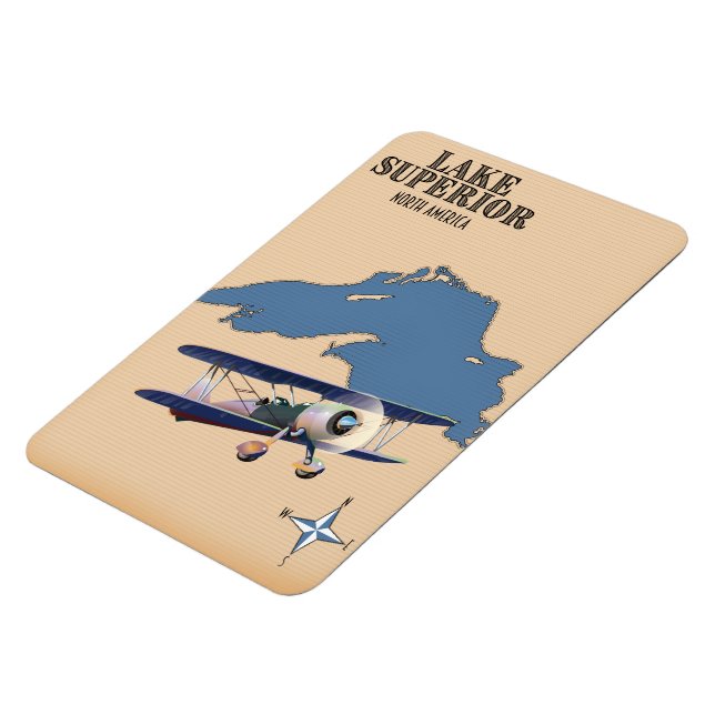 Sjön Övre Nordamerika karta Magnet (Vänstra Sidan)