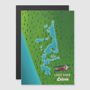 Sjön Pape Lettland karta