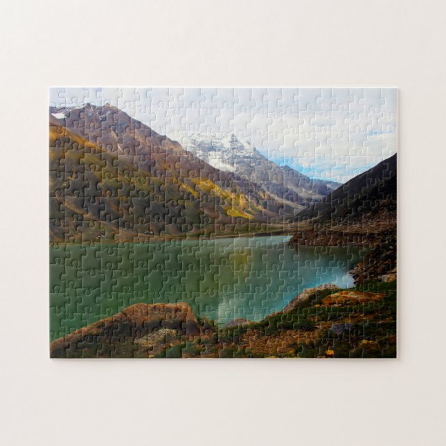 Sjön Saiful Muluk Pakistan. Pussel (Horisontell)