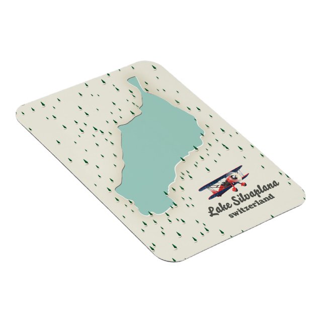 Sjön Silvaplana Schweiz. Magnet (Högersidan)