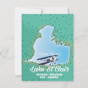 Sjön St Clair USA Kanada sjökarta