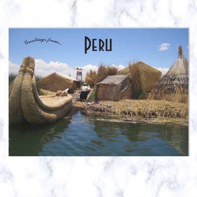 Sjön Titicaca Peru Vykort (Skapare uppladdad)