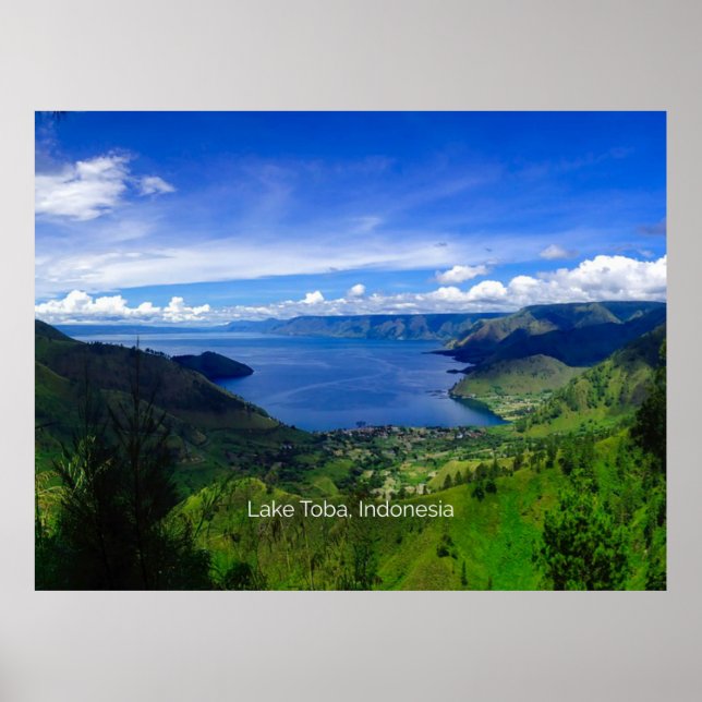 Sjön Toba, Sumatra, Indonesien, Poster (Framsidan)