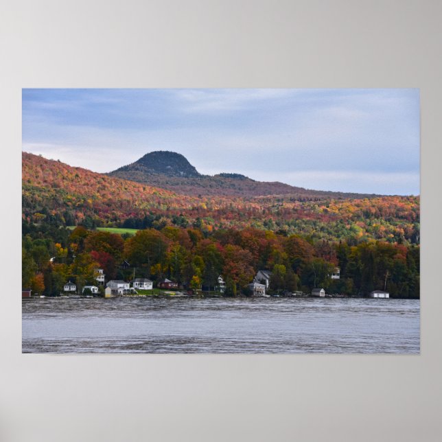Sjön Willoughby, Vermont, på hösten Poster (Framsidan)