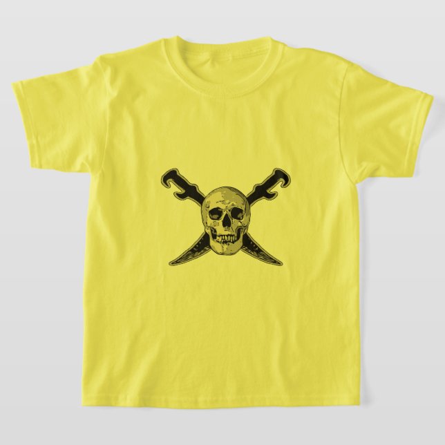 Sjöpirat (dödskalle) - Barn Basic T-Shirt (Laydown)