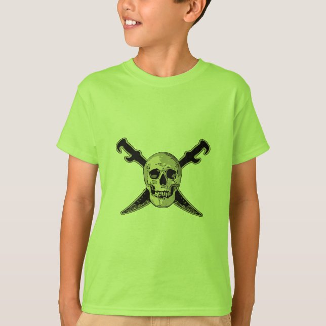 Sjöpirat (dödskalle) - Barn, grundläggande t-shirt (Framsida)