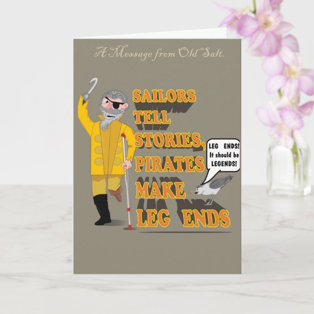 Sjöpirat; gammal sjöman kort (Orkide)