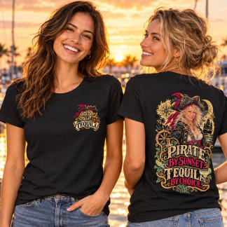 Sjöpirat vid solnedgång, Tequila som val Sailing P T Shirt