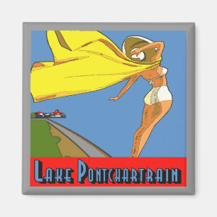 SjöPontchartrain affisch Magnet
