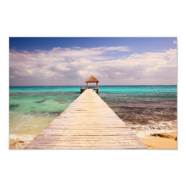 Sjöpromenad in i Karibiska havet Fototryck (Framsidan)