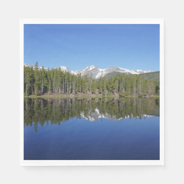 Sjöreflektion vid Sprague Lake Pappersservett (Framsidan)