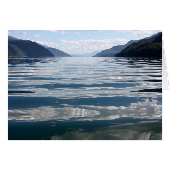 Sjöreflexionskort Hälsningskort (Framsidan Horizontal)
