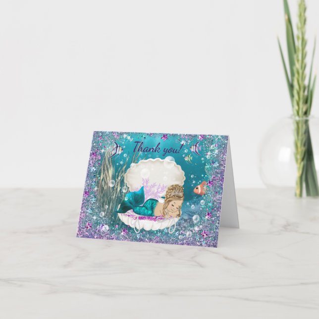 Sjöröding Baby Shower Tacksamhetskort Tack Kort (Framsida)