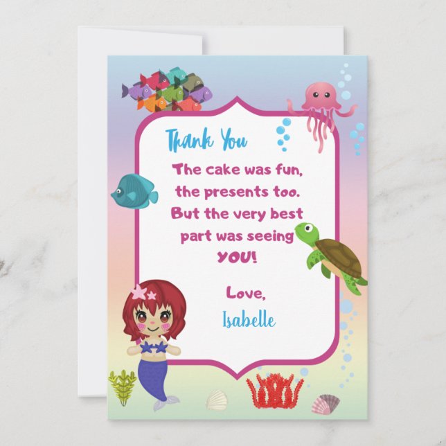 Sjöröding Tacksamhetskort Tack Kort (Framsida)