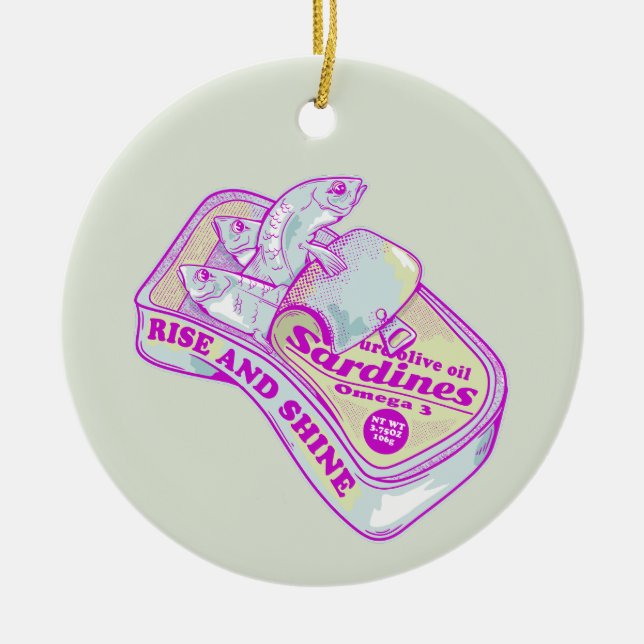 SJÖROR, stiga upp OCH FÅGLAR Julgransprydnad Keramik (Framsidan)