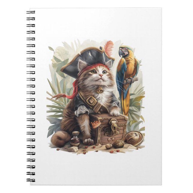 Sjörövar Katt Skatt Anteckningsbok (Framsidan)