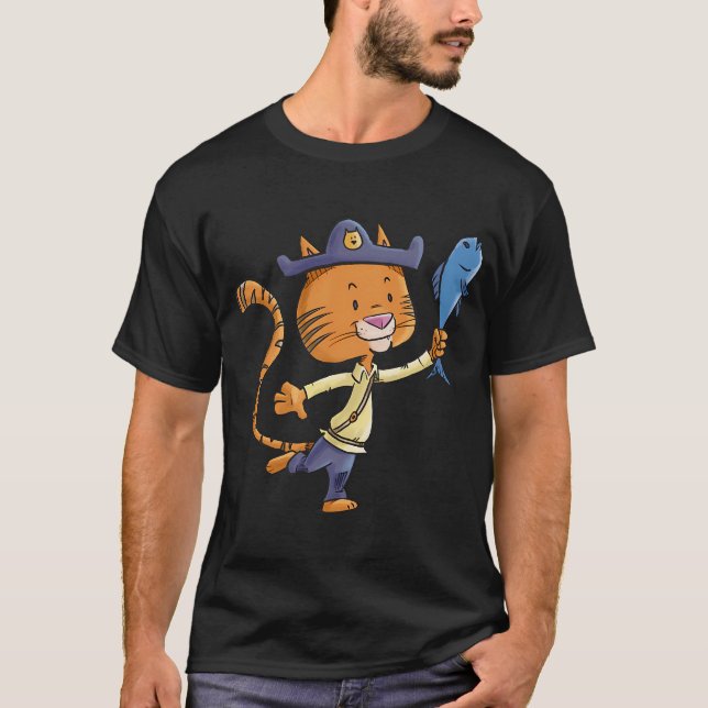 Sjörövar Katt T Shirt (Framsida)