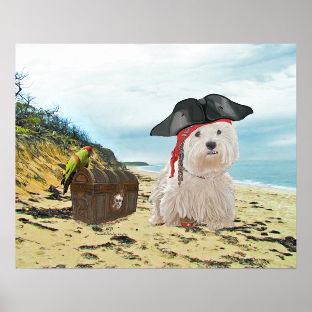 Sjörövar Westie Poster (Framsidan)