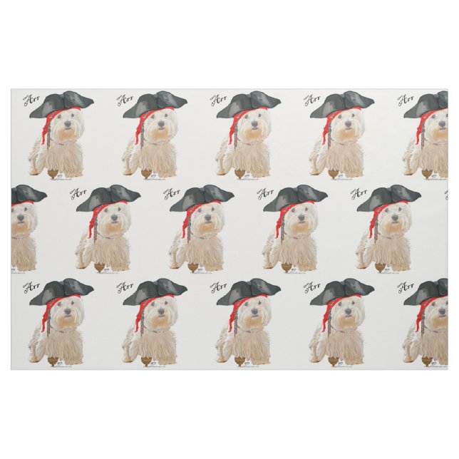Sjörövar Westie Tyg (Fat Quarter)
