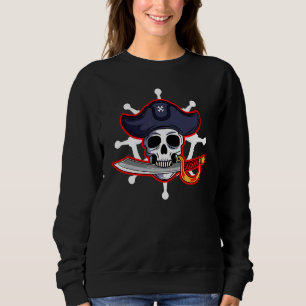 Sjörövare Ankar Dödskalle Svärd Hav Sjöman Besättn T Shirt