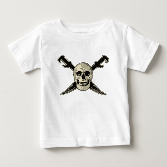 Sjörövare (Dödskalle) - Baby T-shirt i fin jersey (Framsida)