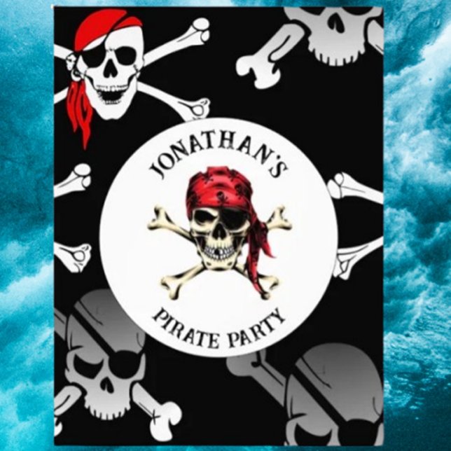 SJÖRÖVARE OCH KORSBEN-plakat Fototryck (Perfect for adding bold, timeless pirate charm to any space. Grab yours today!)