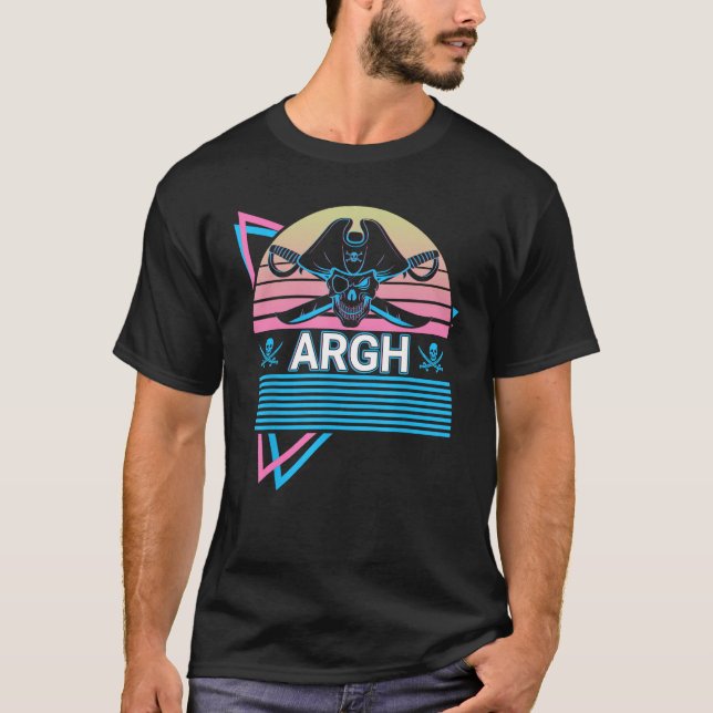 Sjörövare Retro Argh T Shirt (Framsida)