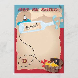 Sjörövare Tacksamhetskort Tack Kort