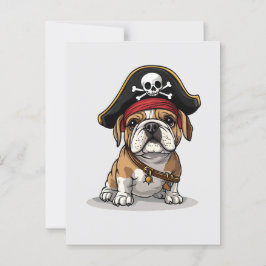 Sjörövarengelsk Bulldog Skalle Korsben Vykort