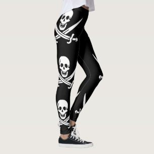 Sjörövarflagga Dödskalle Korsade Svärd Leggings