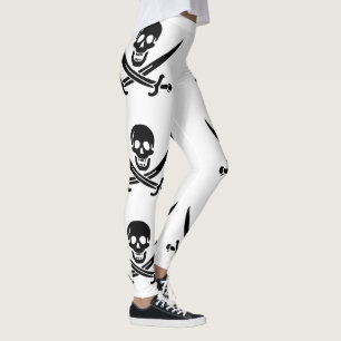 Sjörövarflagga Dödskalle Korsade Svärd Leggings