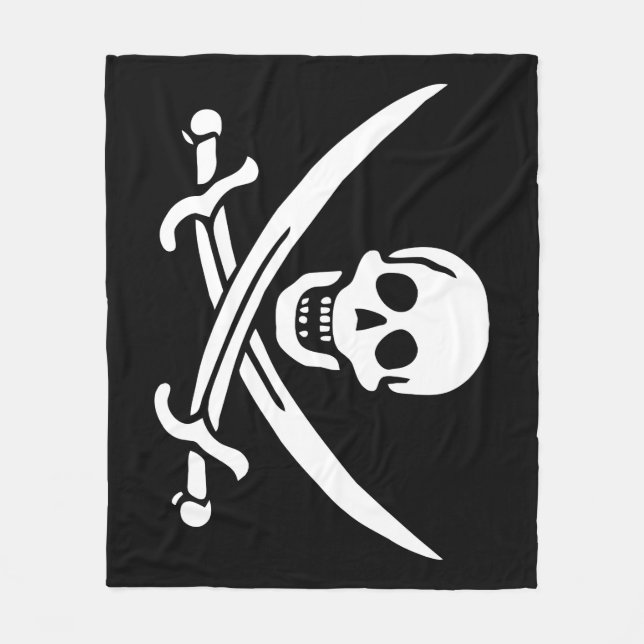 Sjörövarflagga Fleecefilt (Framsidan)