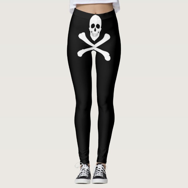 Sjörövarflagga (Jolly Roger) Leggings (Framsida)
