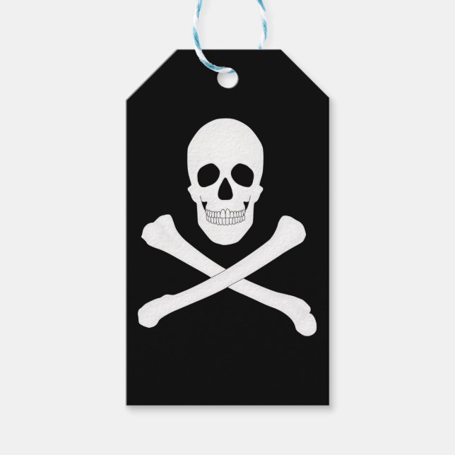 Sjörövarflagga (Jolly Roger) Presentetikett (Framsidan)