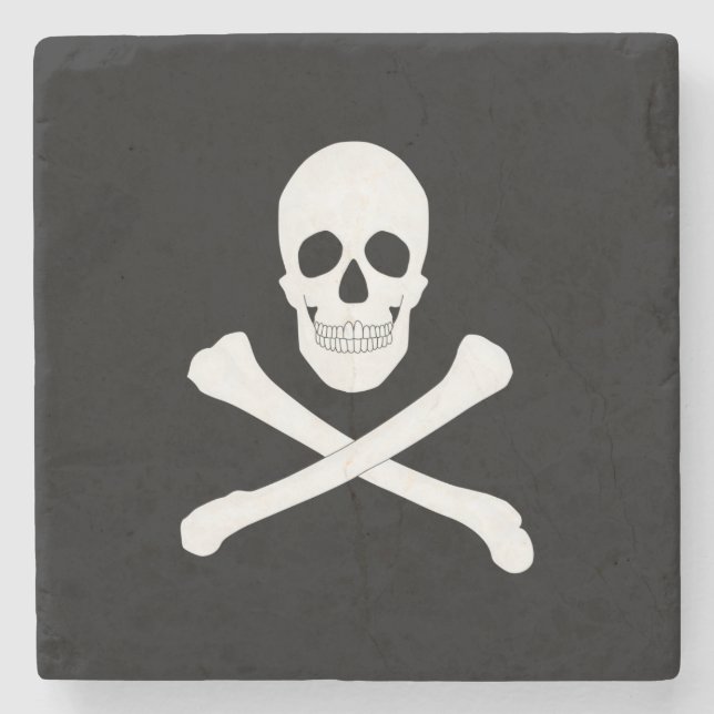 Sjörövarflagga (Jolly Roger) Stenunderlägg (Framsidan)