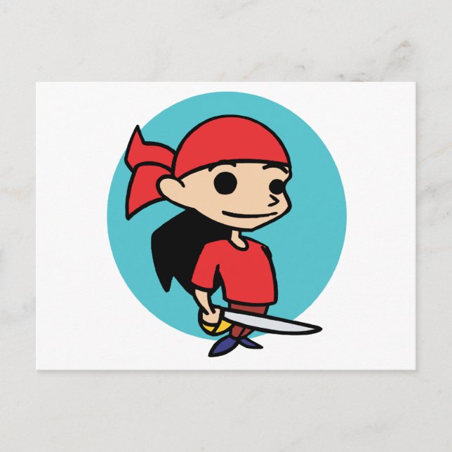 Sjörövarflicka Vykort (Framsida)