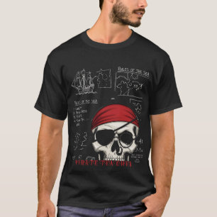 Sjörövarlärare Rolig Dödskalle & Matematikregler T Shirt