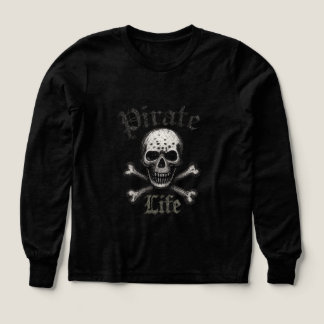 Sjörövarliv Skalle & Korsben Grunge-design T Shirt