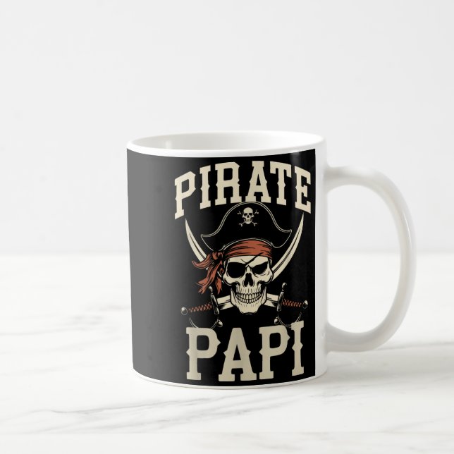 Sjörövarpappa Rolig Kapten Matchande Farfar Kaffemugg (Höger)