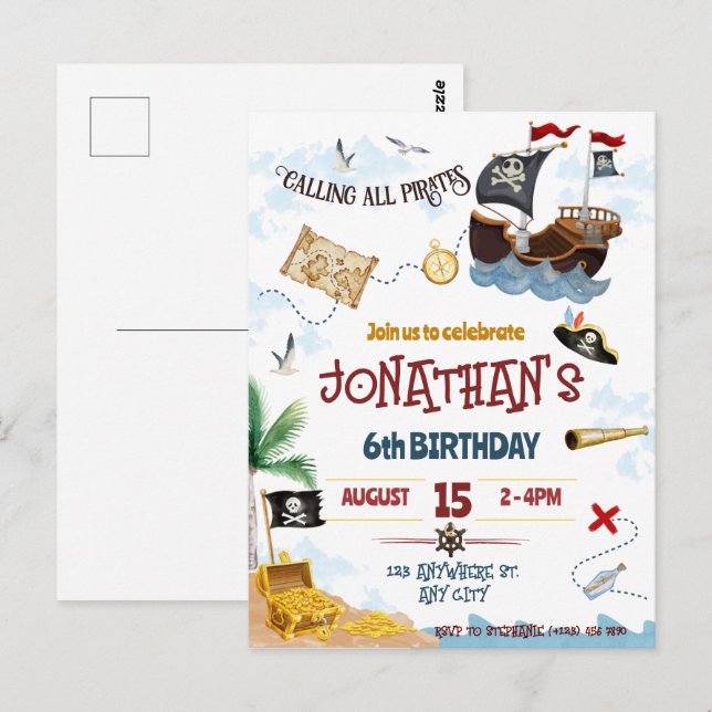 Sjörovars inbjudan direkt nedladdning (Fram/baksida)