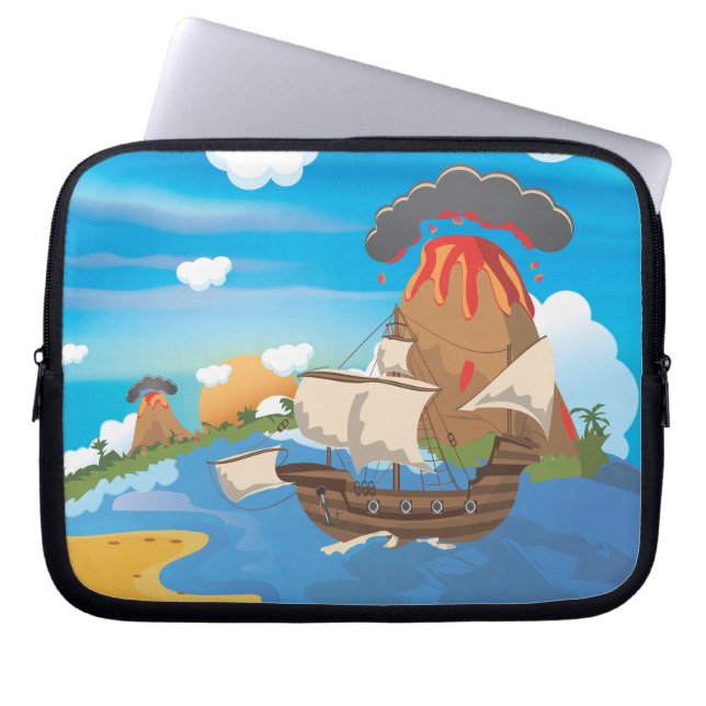 Sjörövarskepp Laptop Sleeve (Framsidan)