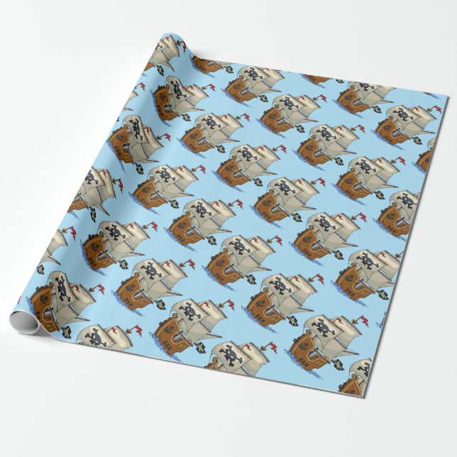 Sjörövarskepp Presentpapper (Utrullad)