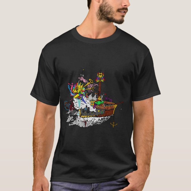 Sjörövarskepp T Shirt (Framsida)