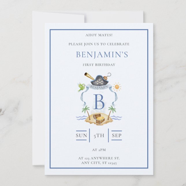 Sjörövarvapen Inbjudningar (Framsida)