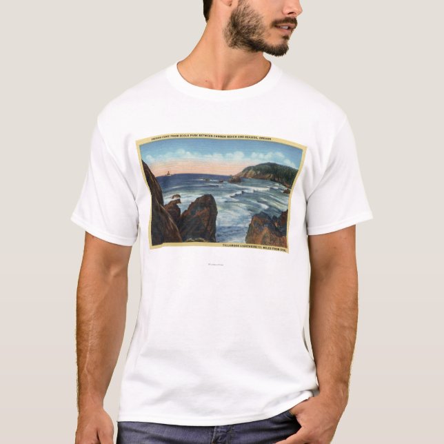 Sjösida- & kanonstrand, Oregon T Shirt (Framsida)