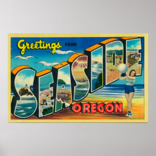 Sjösida Oregon - stora brevplatser 2 Poster
